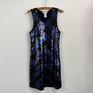 A+O Sequin Chevron Cocktail Mini Dress